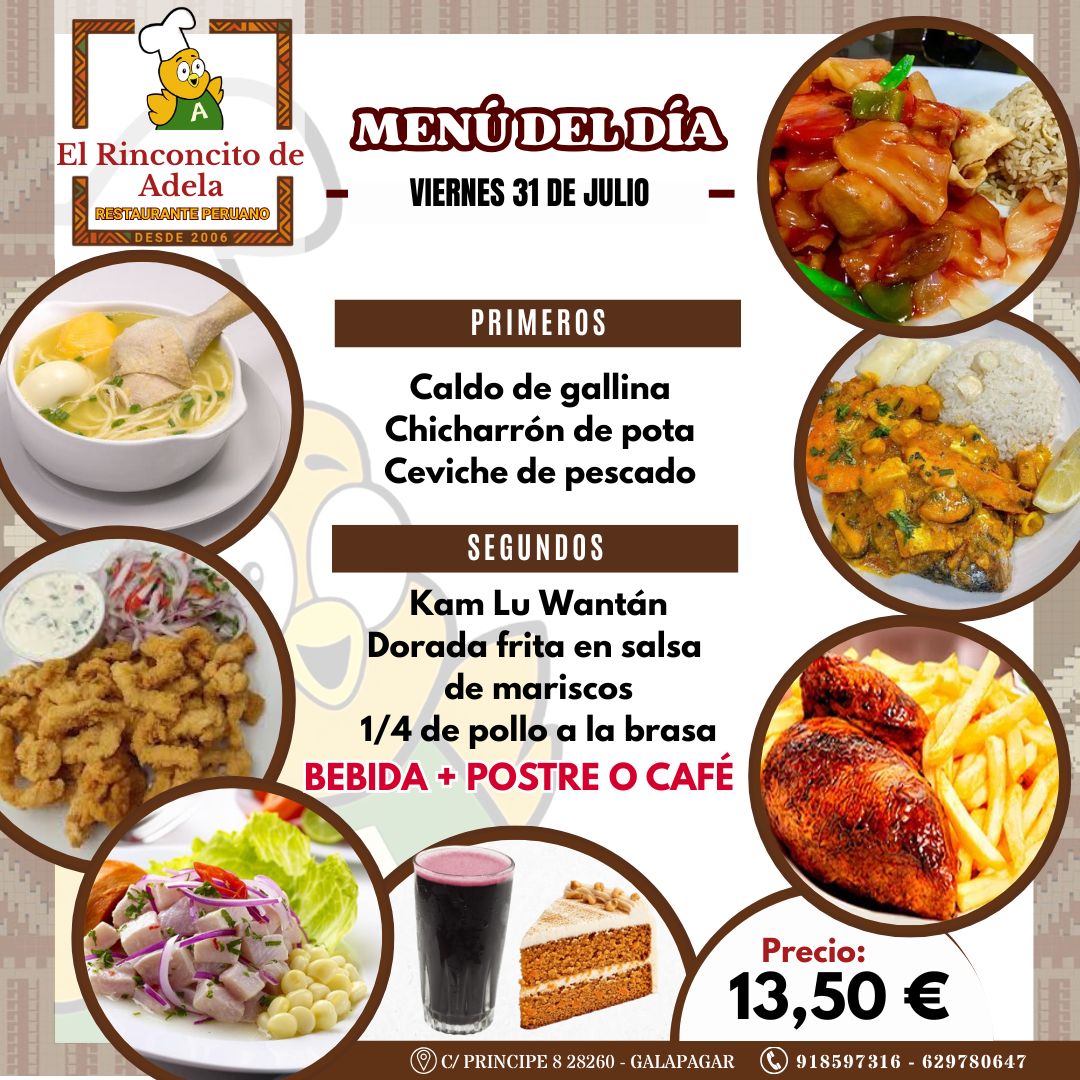 Menú del Día del Rinconcito de Adela